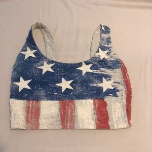 Wet Seal Tops | Patriotic Flag Crop Tank | Size: M